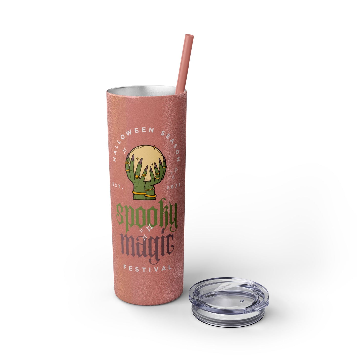 Spooky Magic Halloween Tumbler | Skinny Tumbler with Straw, 20oz | Halloween tumbler | Witches tumbler