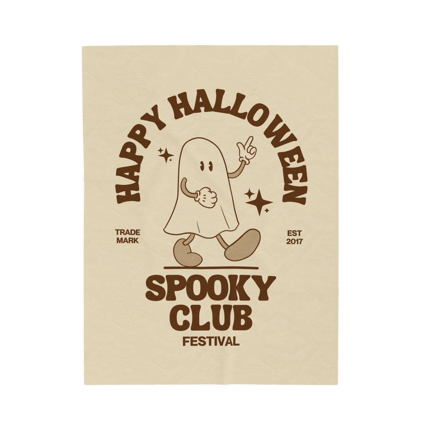 Spooky Club Halloween Blanket | Halloween Blanket | Ghost Blanket | Velveteen Plush Blanket