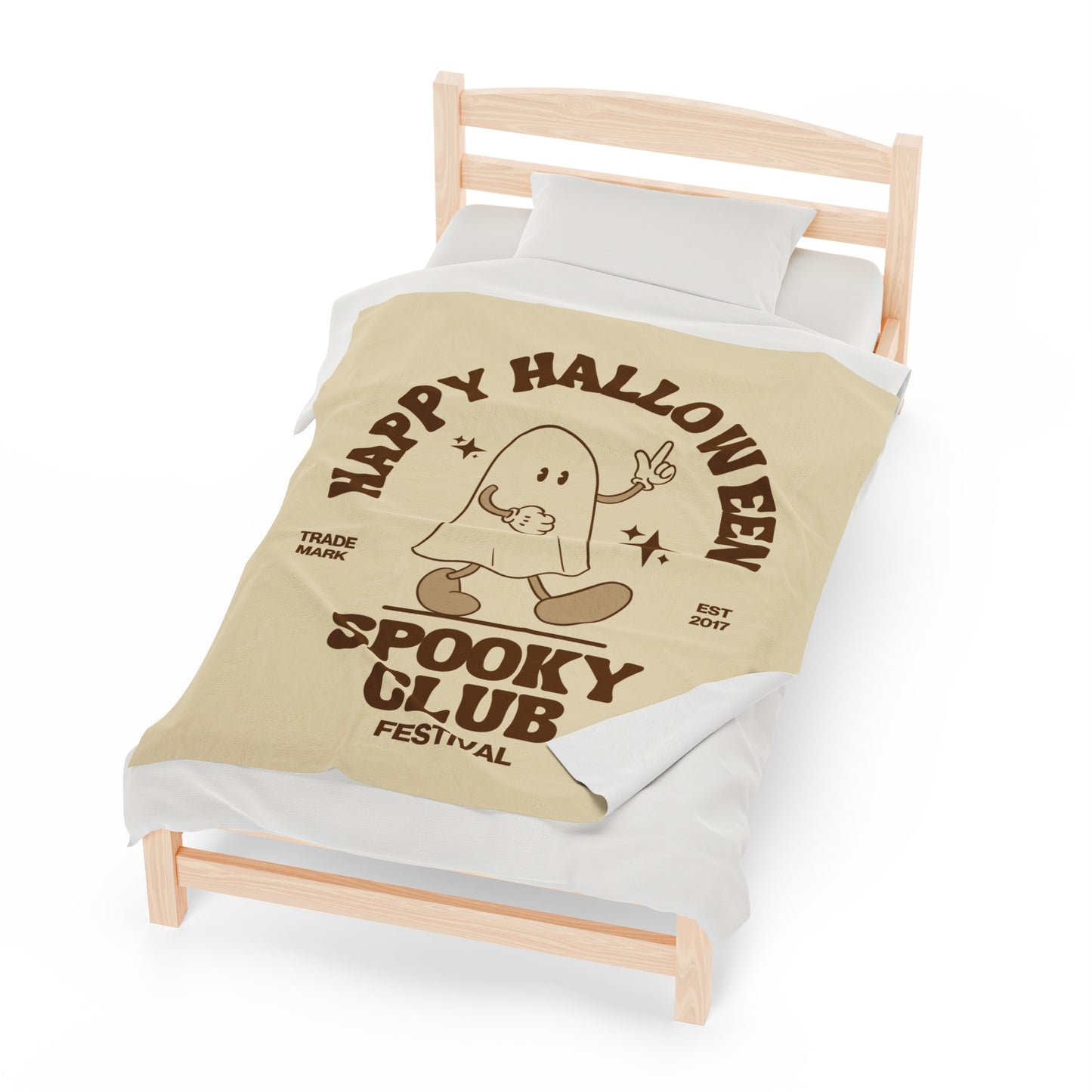 Spooky Club Halloween Blanket | Halloween Blanket | Ghost Blanket | Velveteen Plush Blanket