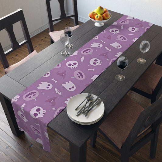 Purple Halloween Table Runner (Cotton, Poly) | Halloween Table Runner | Halloween Decor